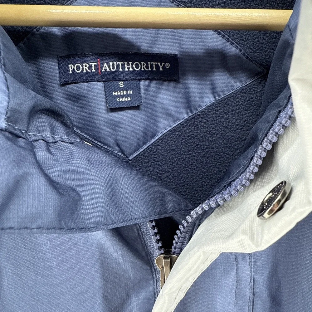 Port Authority Anacortes Mens Small Jacket Windbreaker Waterproof Hooded‎ Blue